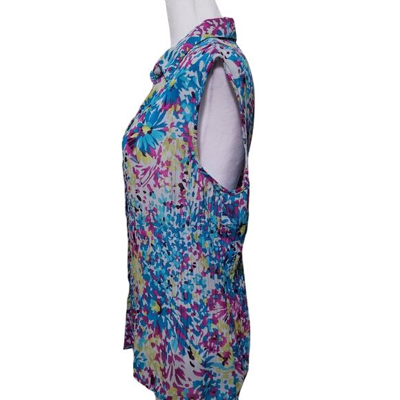 Fashion Bug Sleeveless Button Up Blouse Vintage Lightweight Women's Size Large - Picture 4 of 10